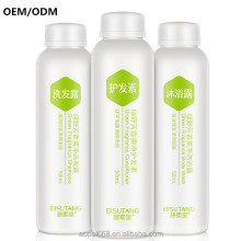 Customized perfumed body care travel set with 3 pcs silky conditioner for hair o 1 pchair care shampoo1pc shower gel